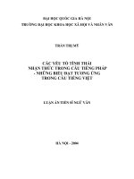 Các yếu tố biểu thị tình thái nhận thức trong câu tiếng Pháp - những biểu đạt tương ứng trong câu tiếng Việt