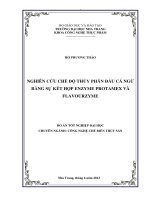 Nghiên cứu chế độ thủy phân đầu cá ngừ bằng sự kết hợp enzyme Protemex và Flavourzyme