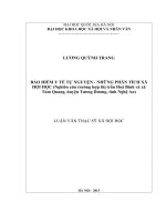 Bảo hiểm y tế tự nguyện - những phân tích xã hội học (nghiên cứu trường hợp thị trấn Hòa Bình và xã Tam Quang, huyện Tương Dương, tỉnh Nghệ An