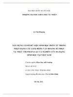 Xây dựng cơ sở dữ liệu sinh học phân tử trong nhận dạng các loài động vật hoang dã phục vụ thực thi pháp luật và nghiên cứu đa dạng sinh học tại Việt Nam