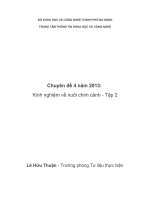 Chuyên đề:  Kinh nghiệm về nuôi chim cảnh  Tập 2