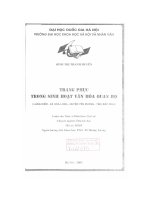 Trang phục trong sinh hoạt văn hóa quan họ