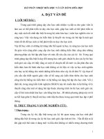 KINH NGHIỆM DẠY CÁC BÀI TOÁN NHIỆT HÓA HỌC VÀ CÂN BẰNG HÓA HỌC