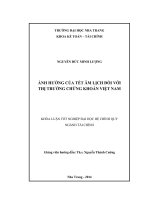 Ảnh hưởng của tết âm lịch đối với thị trường chứng khoán Việt Nam