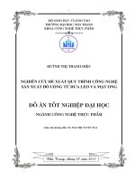 Nghiên cứu đề xuất quy trình công nghệ sản xuất đồ uống từ dưa leo và mật ong