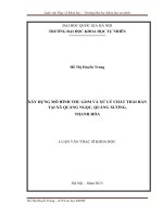 Xây dựng mô hình thu gom và xử lý chất thải rắn tại xã Quảng Ngọc, Quảng Xương, Thanh Hóa