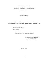 Đánh giá rủi ro tai biến trượt lở ( lấy ví dụ khu vực Đèo Gió, Huyện Ngân Sơn, Tỉnh Bắc Kạn