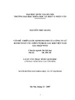 Vấn đề chiến lược kinh doanh của công ty lữ hành toàn cầu (Open World) sau khi Việt Nam gia nhập WTO