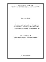 Nâng cao hiệu quả quản lý và thực thi quyền sở hữu trí tuệ tại tỉnh Thanh Hóa trên cơ sở liên kết các nguồn thông tin tt.PDF