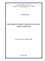 Phân phối ổn định và một số ứng dụng trong thống kê