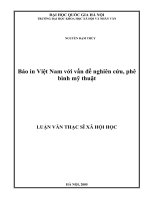Báo in Việt Nam với vấn đề nghiên cứu, phê bình mỹ thuật