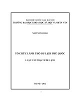 Tổ chức lãnh thổ du lịch Phú Quốc