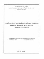 Lao động trẻ em trong điều kiện độc hại nguy hiểm