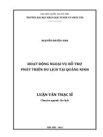 Hoạt động ngoại vụ hỗ trợ phát triển du lịch tại Quảng Ninh