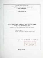 Hoàn thiện thiết chế khoa học và công nghệ trong các trường đại học (Nghiên cứu trường hợp Đại học quốc gia Hà Nội