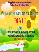slide thuyết trình  Địa lí 4 Người dân và hoạt động sản xuất ở đồng bằng duyên hải miền Trung
