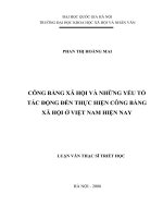 Công bằng xã hội và những yếu tố tác động đến thực hiện công bằng xã hội ở Việt Nam hiện nay
