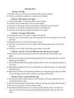 bài tập ôn thi về môi trường