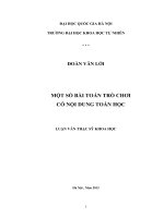 Một số bài toán trò chơi có nội dung toán học