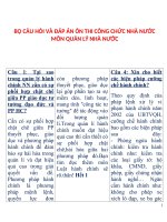 BỘ CÂU HỎI VÀ ĐÁP ÁN ÔN THI CÔNG CHỨC NHÀ NƯỚC MÔN QUẢN LÝ NHÀ NƯỚC