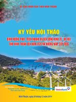 ĐỊNH HƯỚNG PHÁT TRIỂN NHANH VÀ BỀN VỮNG KINH TẾ - XÃ HỘI TỈNH NINH THUẬN ĐẾN NĂM 2020 VÀ NHỮNG NĂM TIẾP THEO