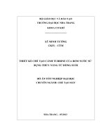 Thiết kế chế tạo cánh Tuarbine của bơm nước sử dụng thủy năng từ dòng suối