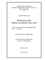 Bình đẳng giới trong gia đình ở Việt Nam