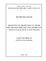 Định hướng giá trị hôn nhân của thanh niên theo đạo Thiên Chúa ở Hà Nội hiện nay (nghiên cứu tại nhà thờ Thái Hà và nhà thờ Thạch Bích