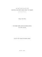 Về phép biến đổi FOURIER phân và ứng dụng