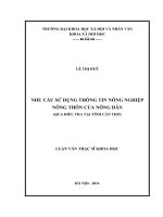 Nhu cầu sử dụng thông tin nông nghiệp nông thôn của nông dân (qua điều tra tại tỉnh Cần Thơ rr.PDF
