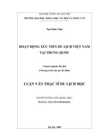 Hoạt động xúc tiến du lịch Việt Nam tại Trung Quốc