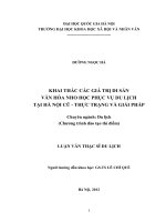 Khai thác các giá trị di sản văn hóa Nho học phục vụ du lịch tại Hà Nội cũ - Thực trạng và giải pháp