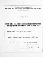 Quan niệm của Hồ Chí Minh về sức khoẻ với việc xây dựng con người mới ở nước ta hiện nay