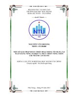 Một số giải pháp hoàn thiện hoạt động tín dụng tại Ngân hàng Nông Nghiệp và Phát Triển Nông Thôn Chi nhánh Cam Ranh