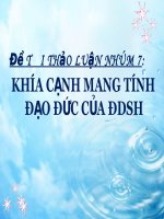 Bài thuyết trình khía cạnh mang tính đạo đức của ĐDSH