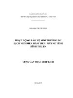 Hoạt động bảo vệ môi trường du lịch ven biển Hàm Tiến, Mũi Né – Bình Thuận