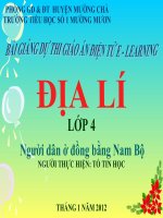 slide thuyết trình Địa lý lớp 4 - Người dân ở đồng bằng Nam Bộ