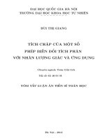Tích chập của một số phép biến đổi tích phân với nhân lượng giác và ứng dụng