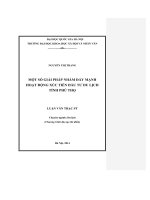 Một số giải pháp nhằm đẩy mạnh hoạt động xúc tiến đầu tư du lịch tỉnh Phú Thọ
