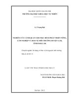 Nghiên cứu cảnh quan cho mục đích phát triển nông, lâm nghiệp và bảo vệ môi trường huyện Lắk, tỉnh Đắc Lắk