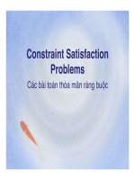 Constraint Satisfaction Problems Các bài toán thỏa mãn ràng buộc