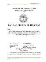 Hoàn thiện Hệ thống quản lý chất lượng theo tiêu chuẩn ISO 90012008 tại Công ty cổ phần đầu tư và phát triển đô thị Long Giang