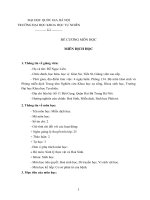 ĐỀ CƯƠNG MÔN HỌC MIỄN DỊCH HỌC
