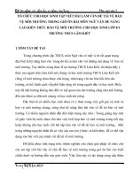 Một số giải pháp nâng cao ý thức bảo vệ môi trường trong tiết ôn tập ngữ văn 8