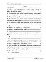 Giải pháp nhằm nâng cao hiệu quả sử dụng vốn tại ngân hành Nông nghiệp và Phát triển Nông thôn-Chi nhánh Hà Nội