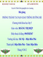 slide thuyết trình Khoa học 5 Phòng tránh tai nạn giao thông đường bộ