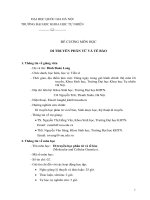 ĐỀ CƯƠNG MÔN HỌC DI TRUYỀN PHÂN TỬ VÀ TẾ BÀO