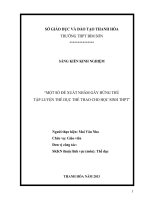 Một số đề xuất nhằm gây hứng thú tập luyện thể dục thể thao cho học sinh THPT