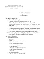 ĐỀ CƯƠNG MÔN HỌC HOÁ SINH HỌC