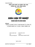 Nâng cao khả năng cạnh tranh của Công ty cổ phần hợp tác và đầu tư phát triển VIP